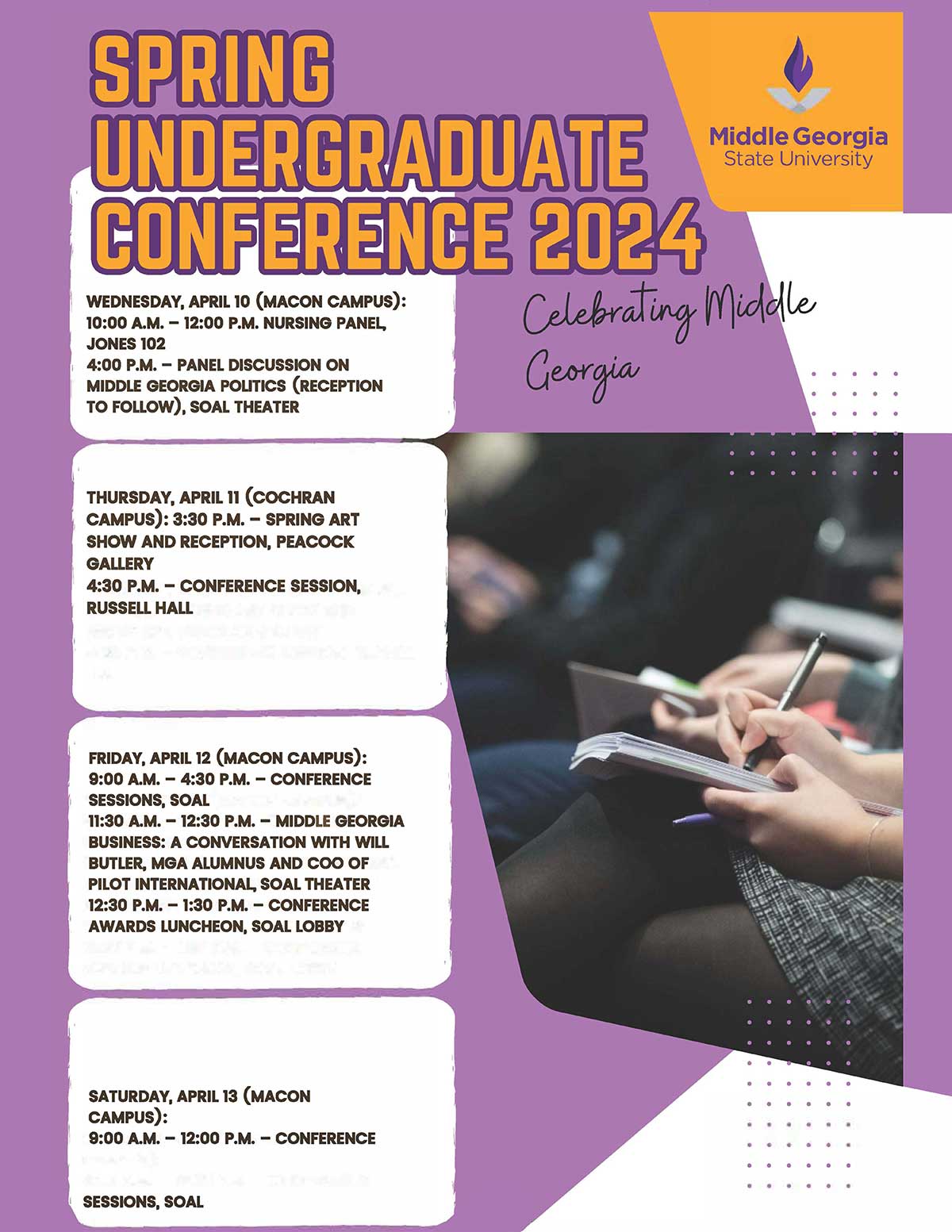 Interdisciplinary Undergraduate Conference flyer.